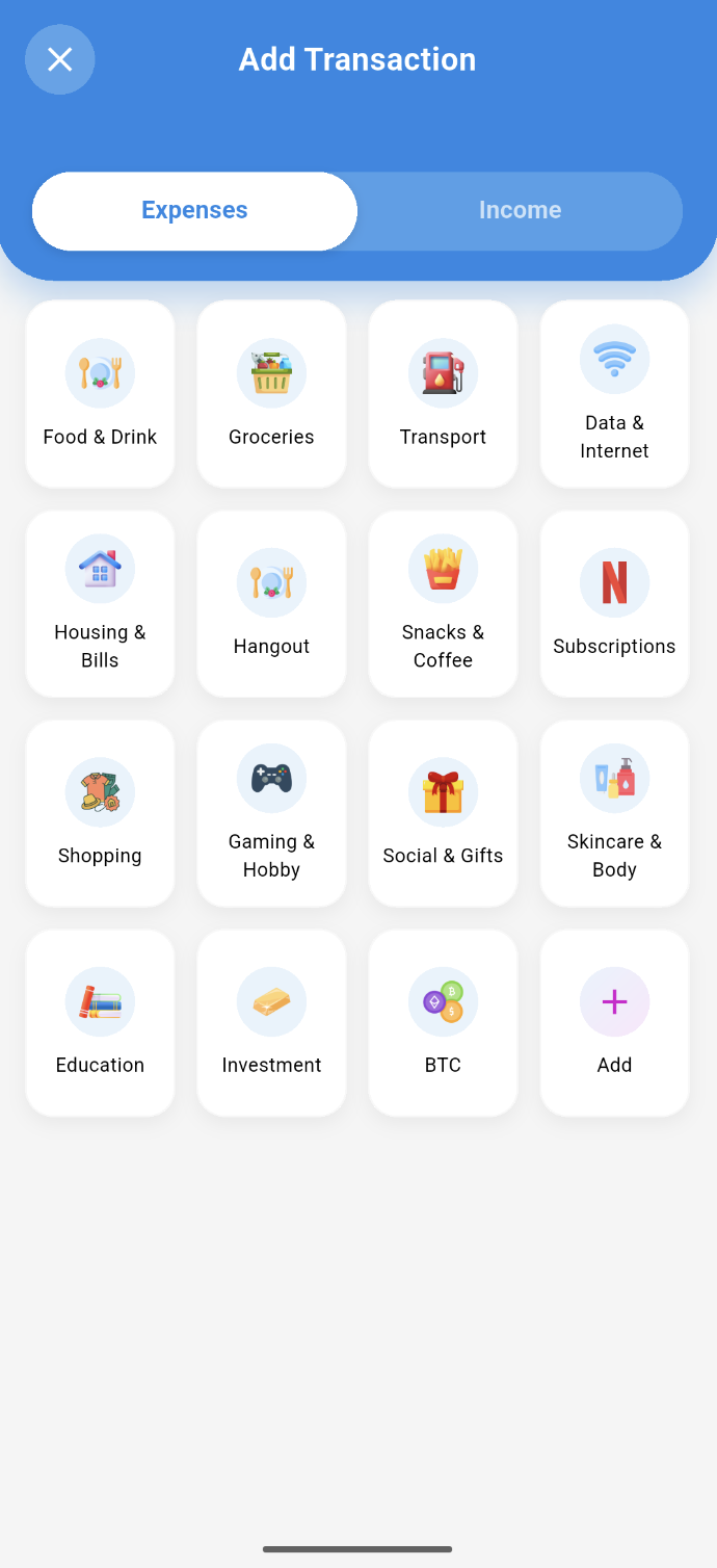 Neurabook Simple AI Budgeting App Transaction
